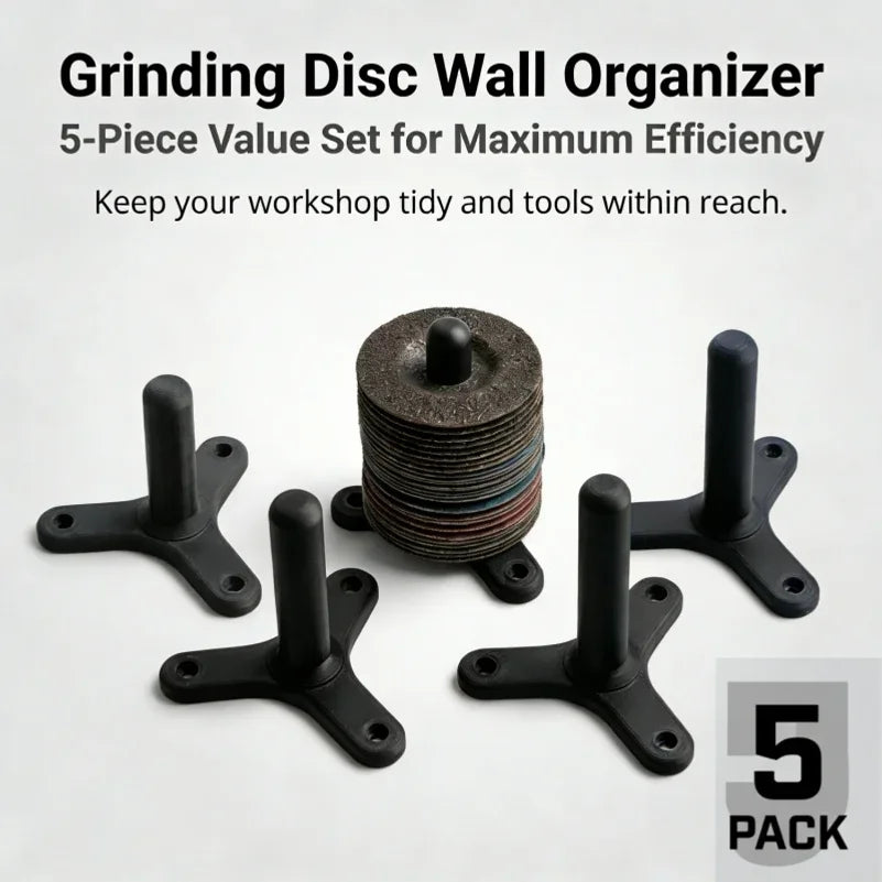 1Pcs Wall Mount Grinder Holder for 125mm Angle Grinder, Durable Plastic Tool Rack, Easy Install for Garage Workshop Storage