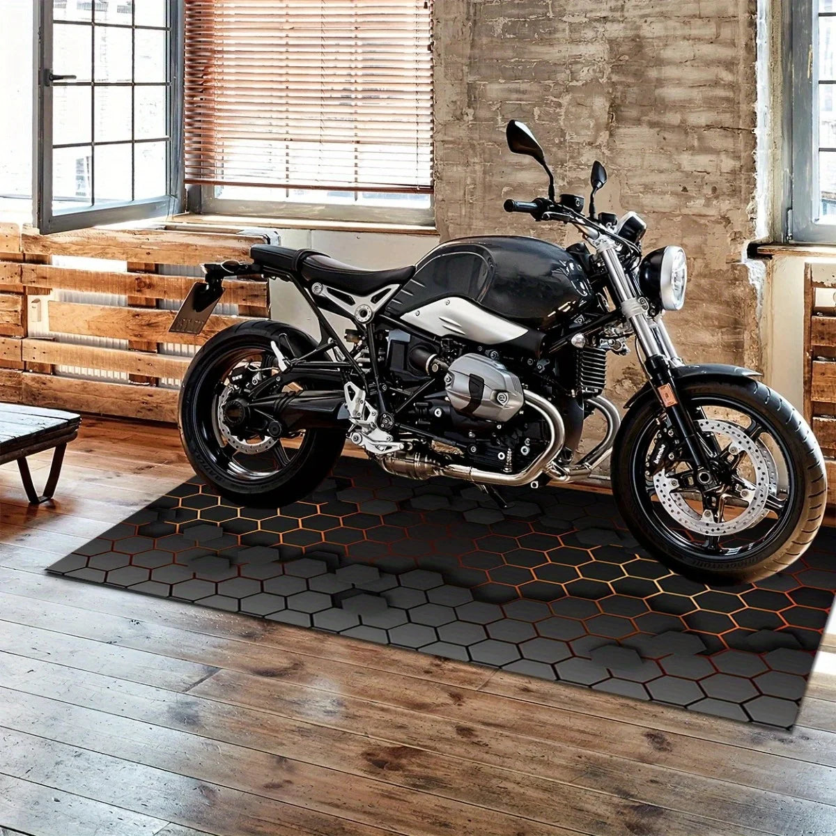 3D Honeycomb Motorcycle Mat,