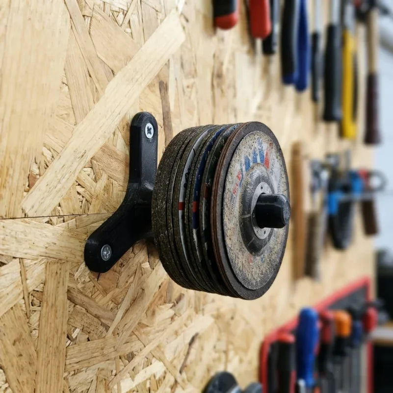 1Pcs Wall Mount Grinder Holder for 125mm Angle Grinder, Durable Plastic Tool Rack, Easy Install for Garage Workshop Storage