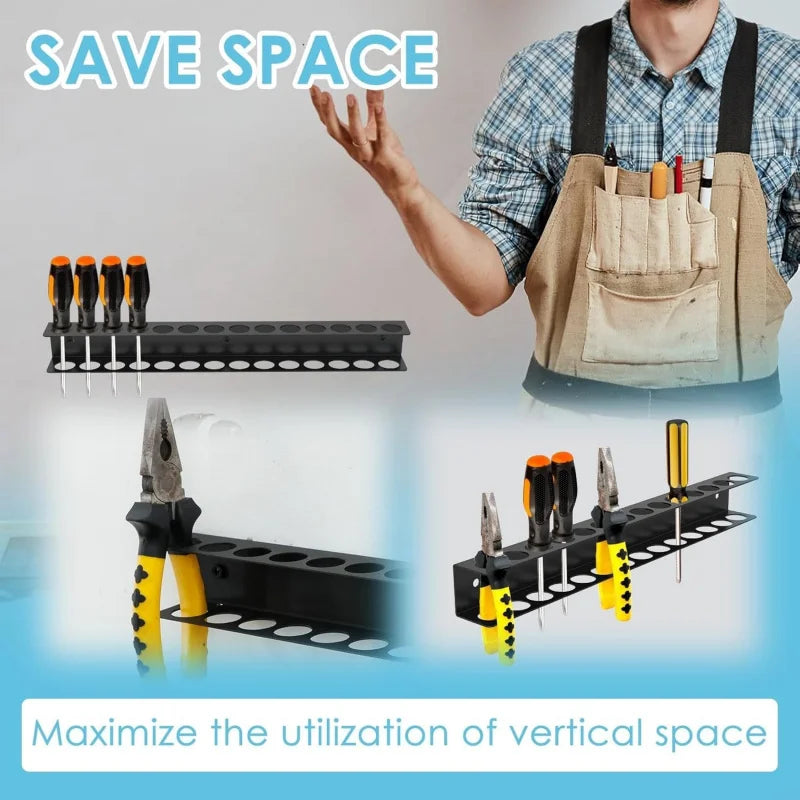 Wall-mounted anti-rust tool storage board for screwdrivers and pliers