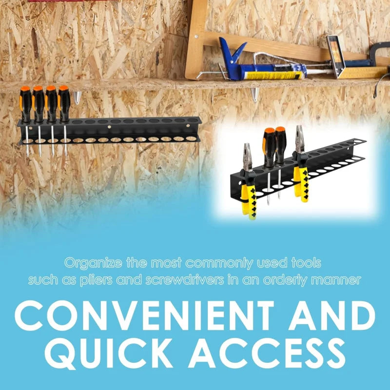 Wall-mounted anti-rust tool storage board for screwdrivers and pliers