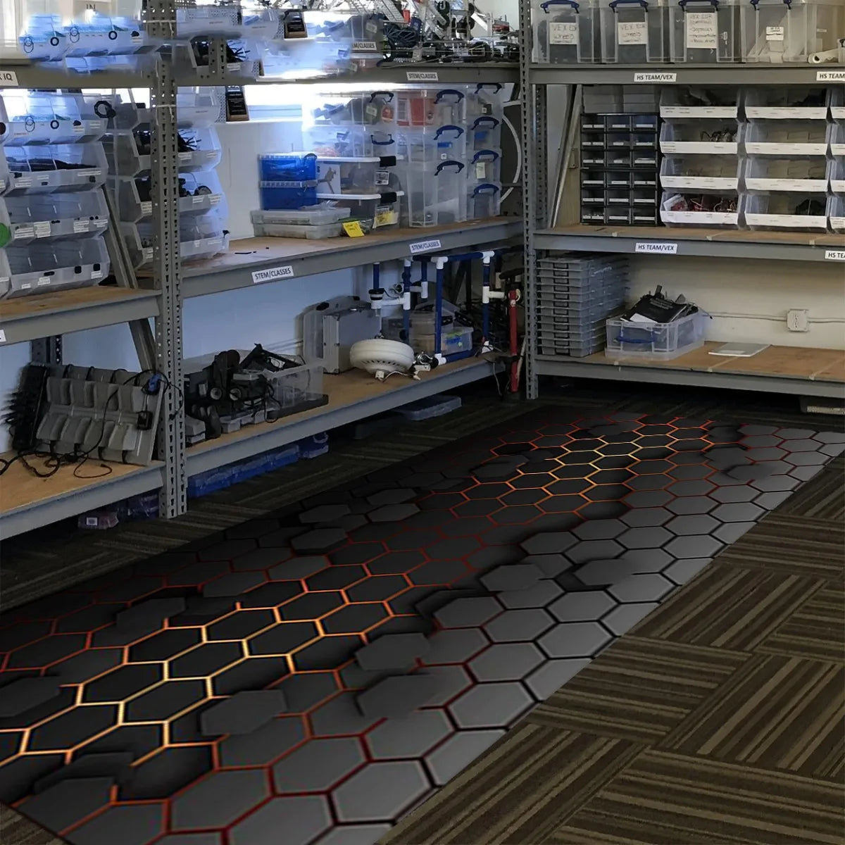 3D Honeycomb Motorcycle Mat,