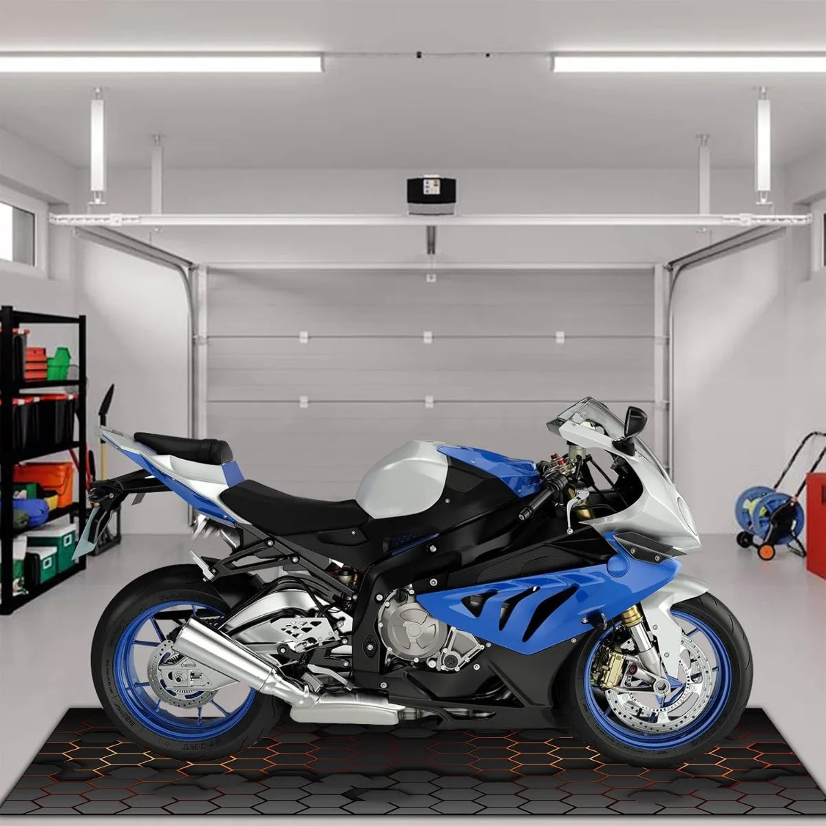 3D Honeycomb Motorcycle Mat,