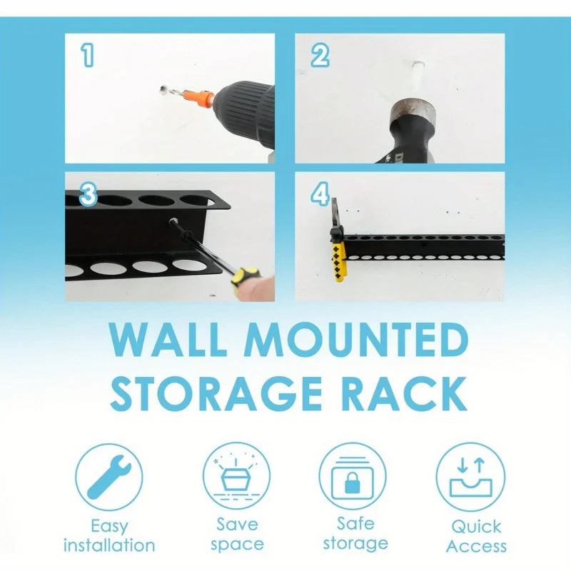 Wall-mounted anti-rust tool storage board for screwdrivers and pliers